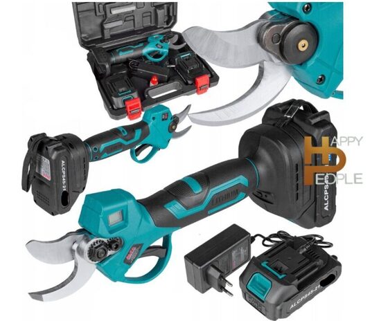 Akumuliatorinės genėjimo žirklės su 2 vnt. akumuliatoriais